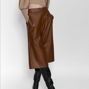 Zara Faux Leather Shorts
